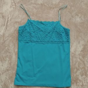 Teal Lace Cami
